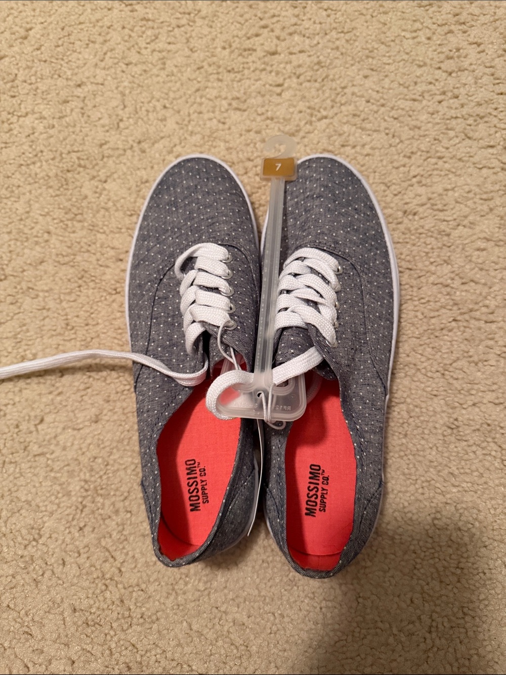 Mossimo Supply Co. Gray Polka-Dot Canvas Sneakers with White Laces - Men
